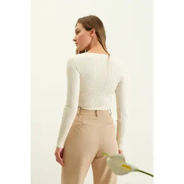 Top- Cream Boatneck