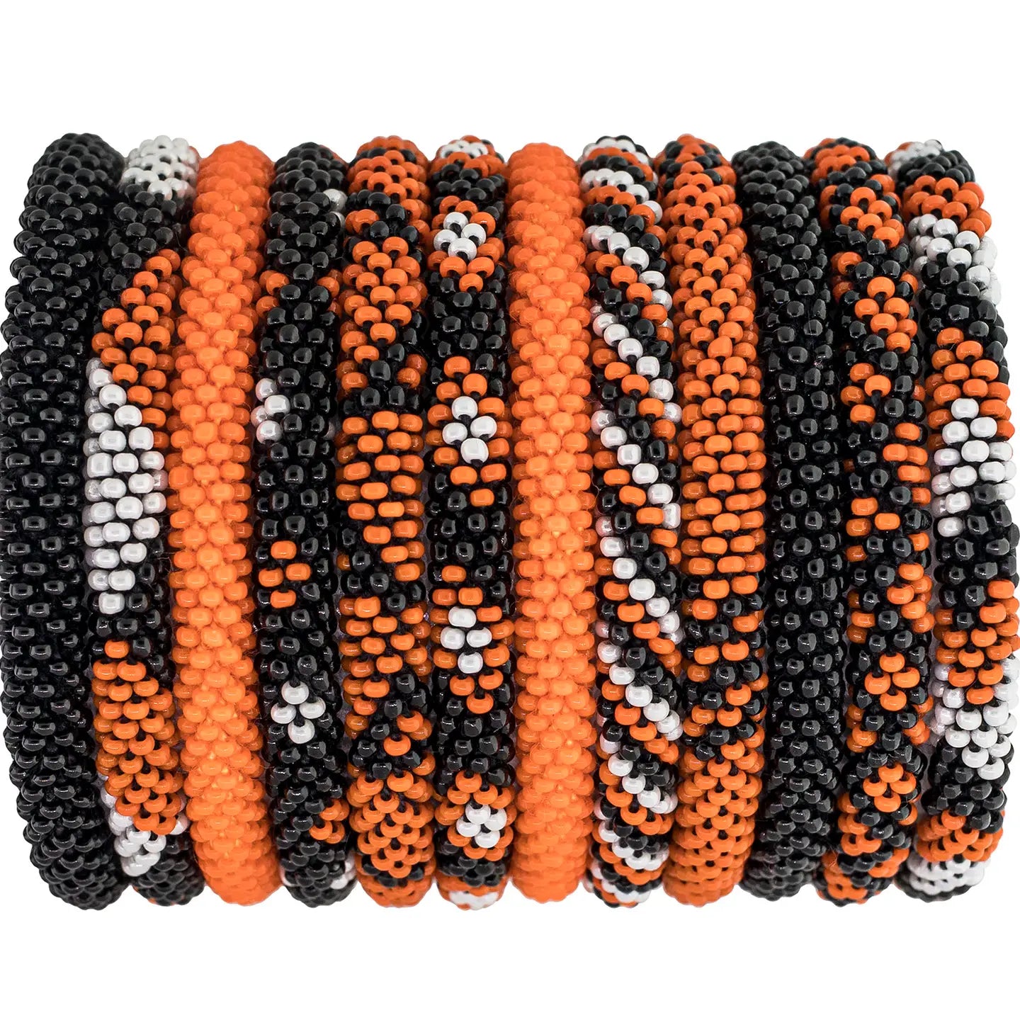 Bracelet - Single - ORANGE & BLACK