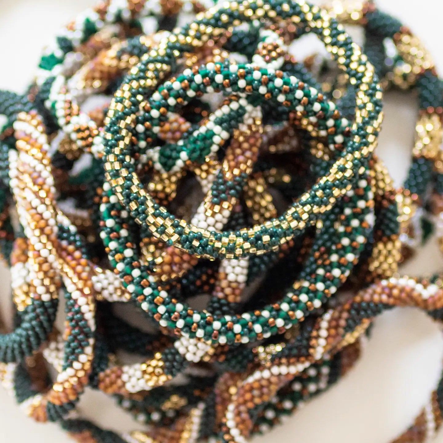 Bracelet- Single - GREEN & GOLD