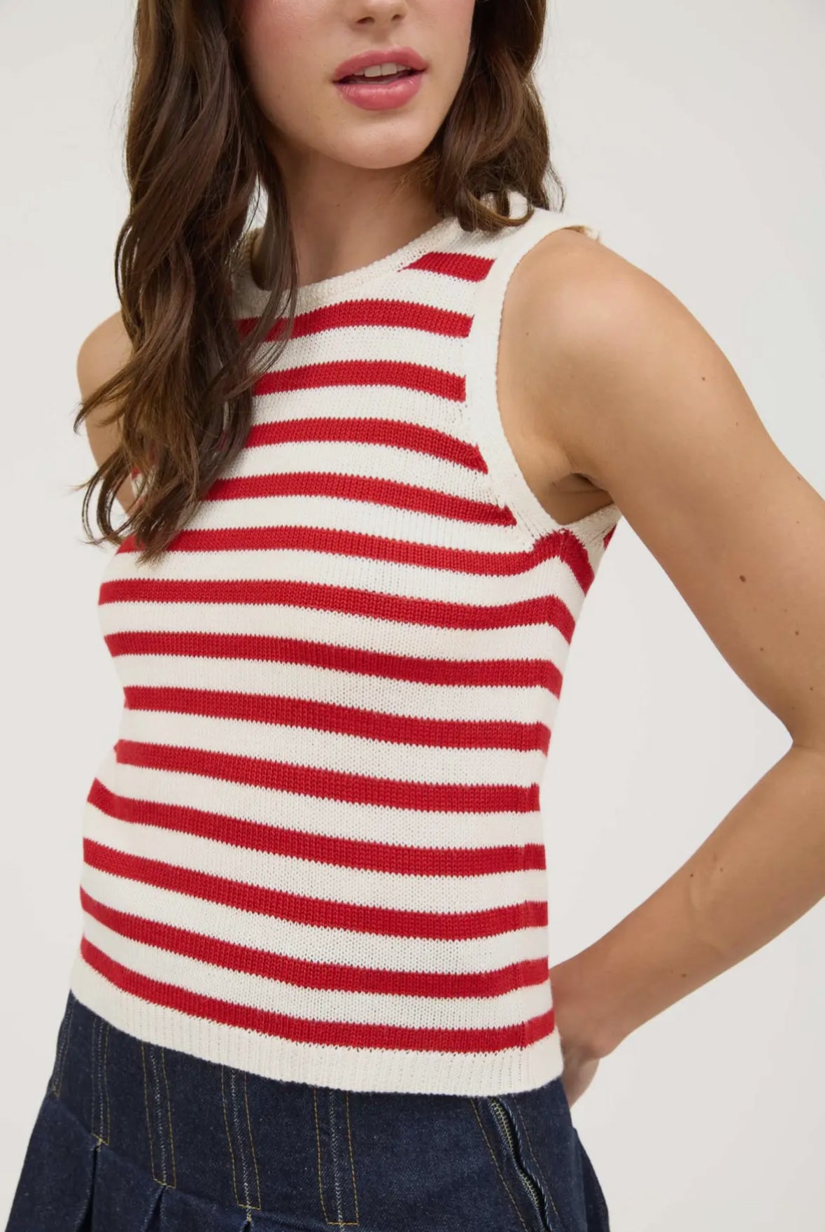 Top- Red Stripe Tank