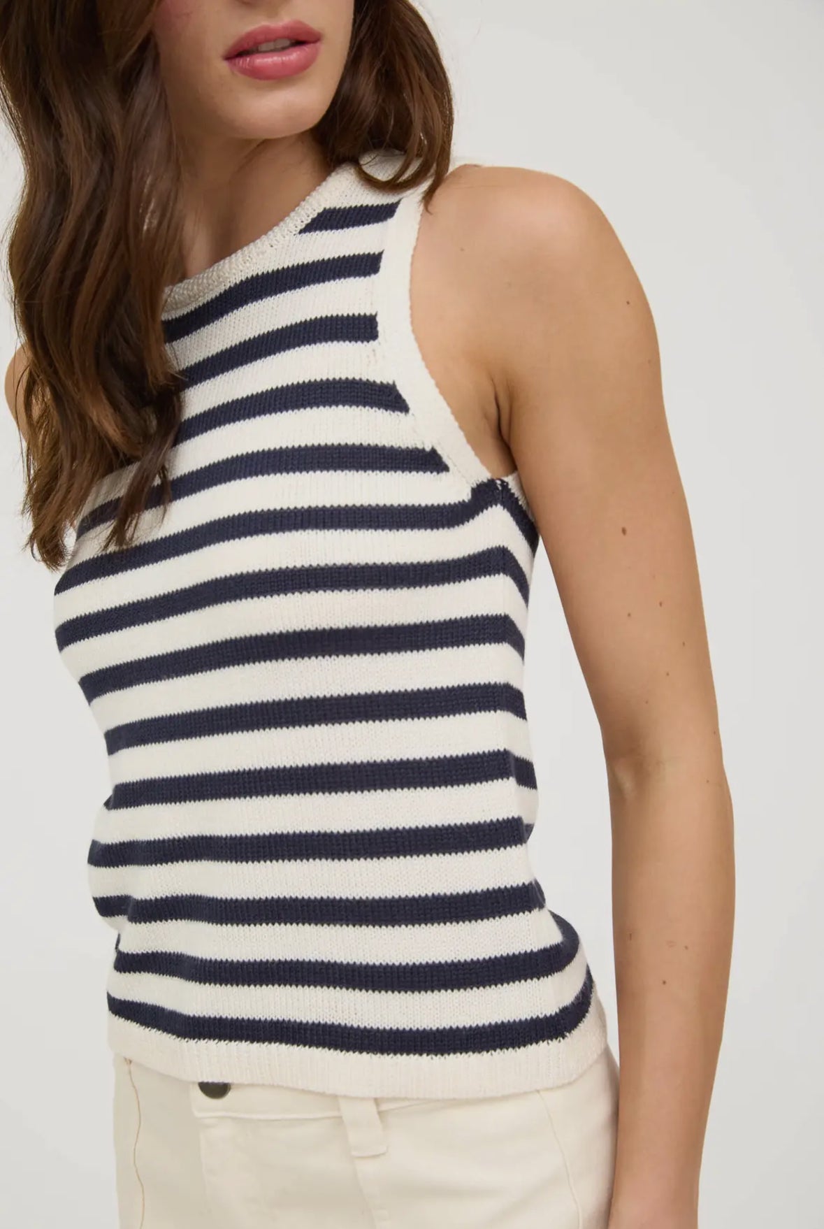 Top- Navy Stripe Tank