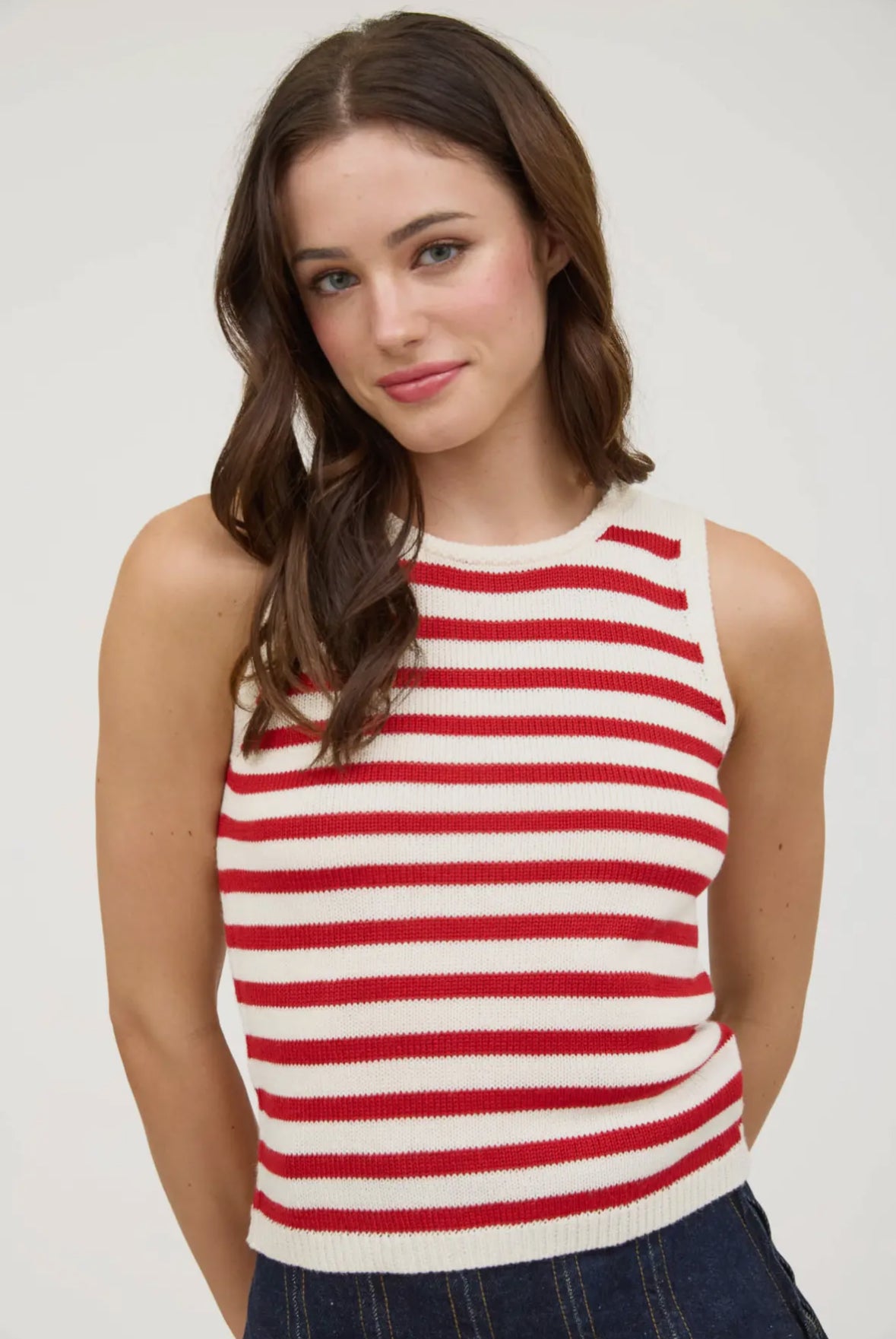 Top- Red Stripe Tank