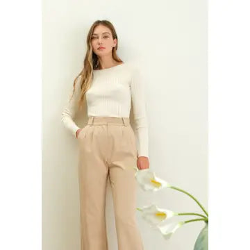 Top- Cream Boatneck