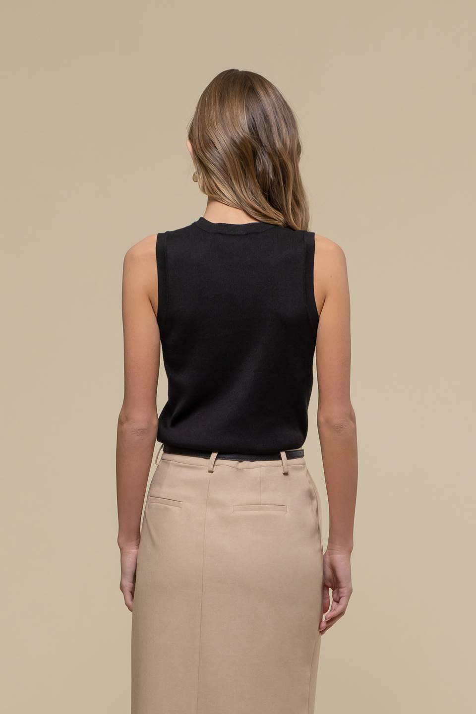 Sale - Top - Black Sweater Tank