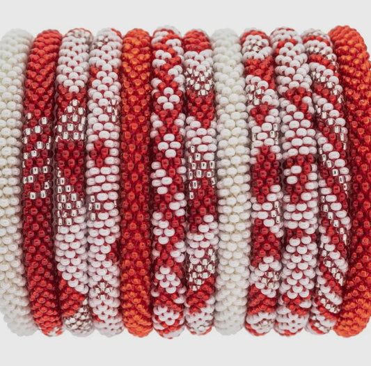 Bracelet-Single - RED & WHITE