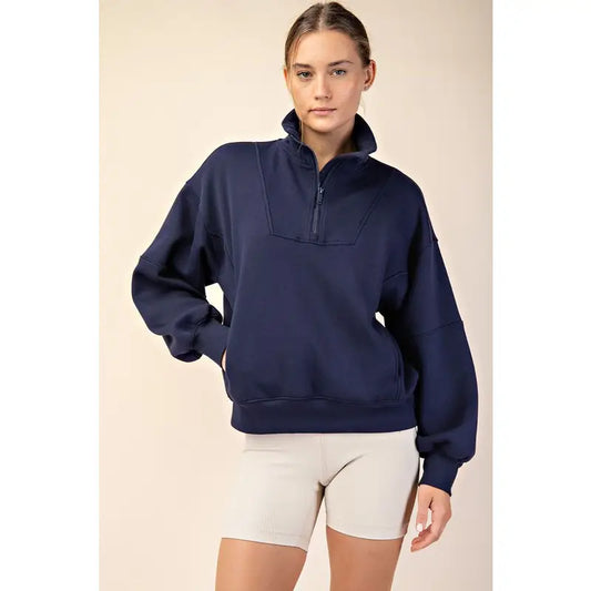 Sale - Top- Navy Quarter Zip