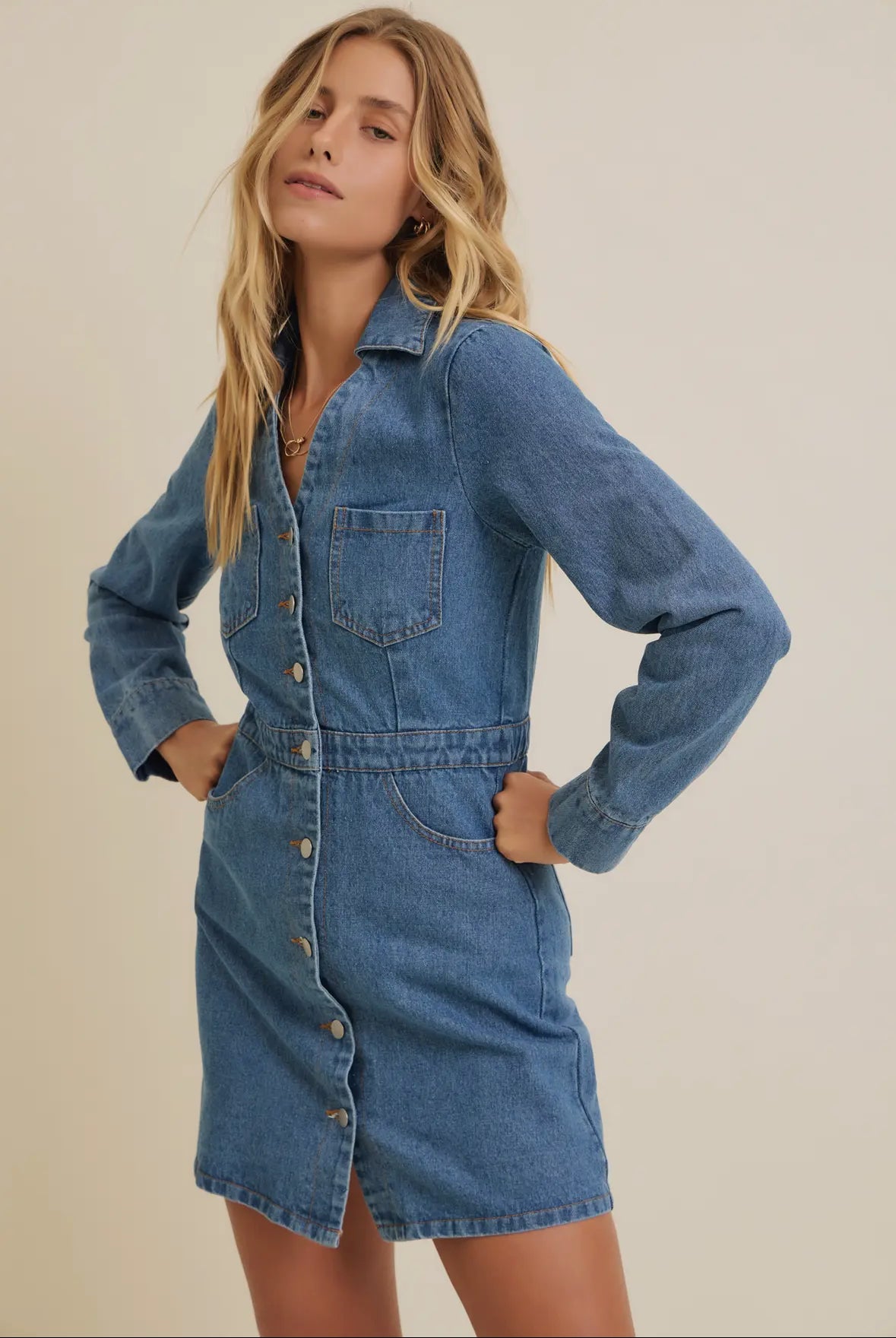 Dress- Buttoned Down Denim